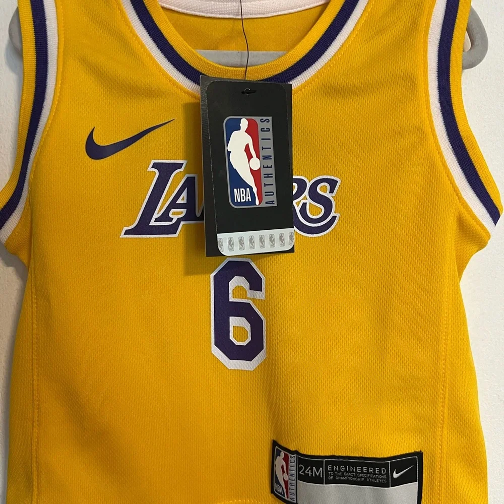 Nike Kids Lakers Gold Basketball Jersey - Picture 6 of 8